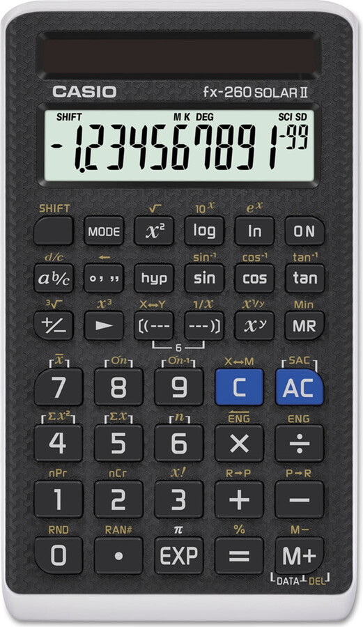 Casio FX-260 Solar All-Purpose Scientific Calculator, 12-Digit LCD
