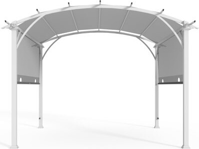EAGLE PEAK 11.4 Ft. W X 11.4 Ft. D Outdoor Garden Steel Pergola with PVC-Coated Polyester Canopy