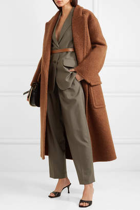 Loewe Oversized Belted Felt Coat - Brown