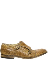 Thumbnail for your product : Hand-Woven Leather Monk Strap Shoes