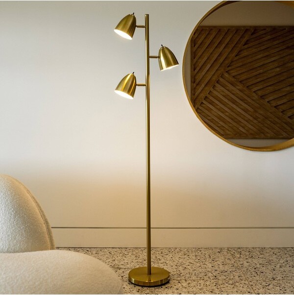 BrightechJacobModern(IncludesLEDLightBulb)TreeFloorLampAntiquedBrass