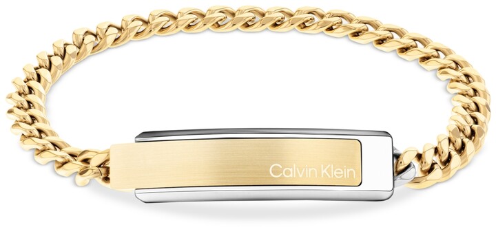 Calvin Klein Men's Stainless Steel Curb Chain Bracelet - ShopStyle Jewelry