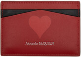Thumbnail for your product : Alexander McQueen Red Skull Heart Card Holder