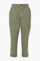 Thumbnail for your product : Frame Cropped Cotton Tapered Pants