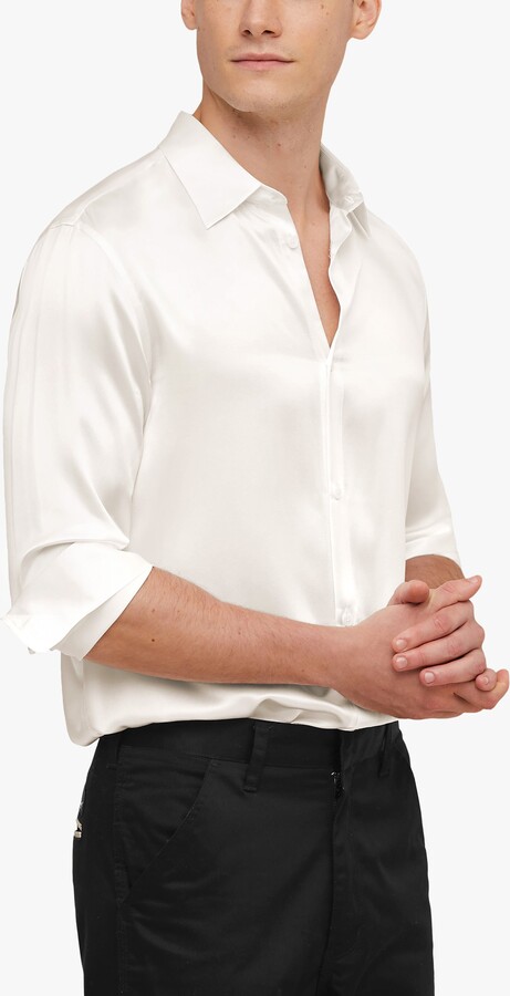 LILYSILK 22MM Mulberry Silk Basic Mens Shirt