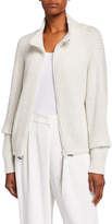 Thumbnail for your product : Brunello Cucinelli Cashmere Sparkle Zip-Front Sweater