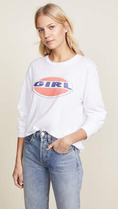 RE/DONE Long Sleeve Tee with Girl Graphic