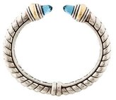 Thumbnail for your product : Scott Kay Two-Tone Blue Topaz Hinged Cuff