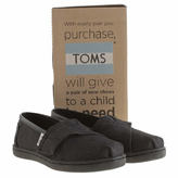 Thumbnail for your product : Toms black glimmer girls toddler
