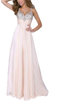 Zamtapary Women Vintage Sequins Paillettes Lace Chiffon Wedding Long Maxi Dress S