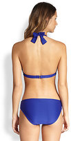 Thumbnail for your product : Badgley Mischka Shirred Halter Bikini Top
