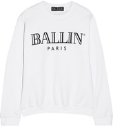 Thumbnail for your product : Ballin Brian Lichtenberg foiled cotton-blend top