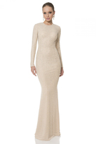 Thumbnail for your product : Terani Couture Glittering Crystal Encrusted Jewel Neck Column Gown 1612E0277A