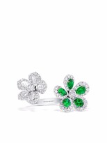 Thumbnail for your product : David Morris 18kt white gold Miss Daisy emerald and diamond ring