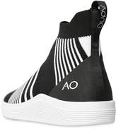 Thumbnail for your product : Adno Striped Knit Slip-on Mid Top Sneakers