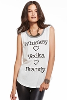 Thumbnail for your product : Chaser LA Whiskey Vodka Brandy Muscle Tee in White