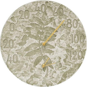 Whitehall Products Sumac Indoor/Outdoor Wall Clock and Thermometer