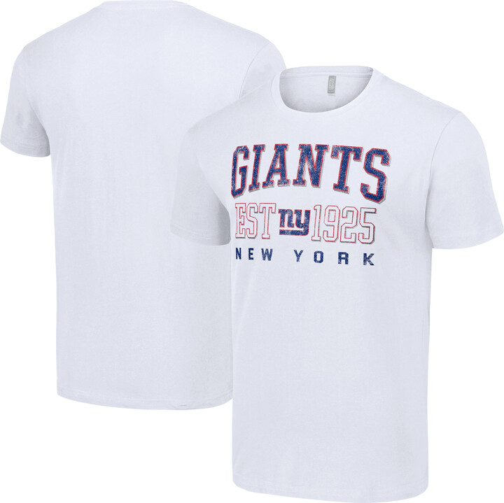 Men's Starter White New York Giants Throwback Logo T-Shirt
