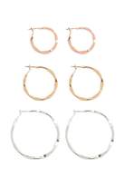 Thumbnail for your product : Forever 21 Geo-Inspired Hoop Earring Set