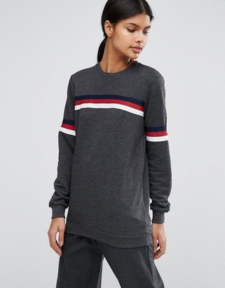 ASOS Sweatshirt with Stripe Tipping