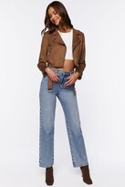 Thumbnail for your product : Forever 21 Faux Suede Moto Jacket