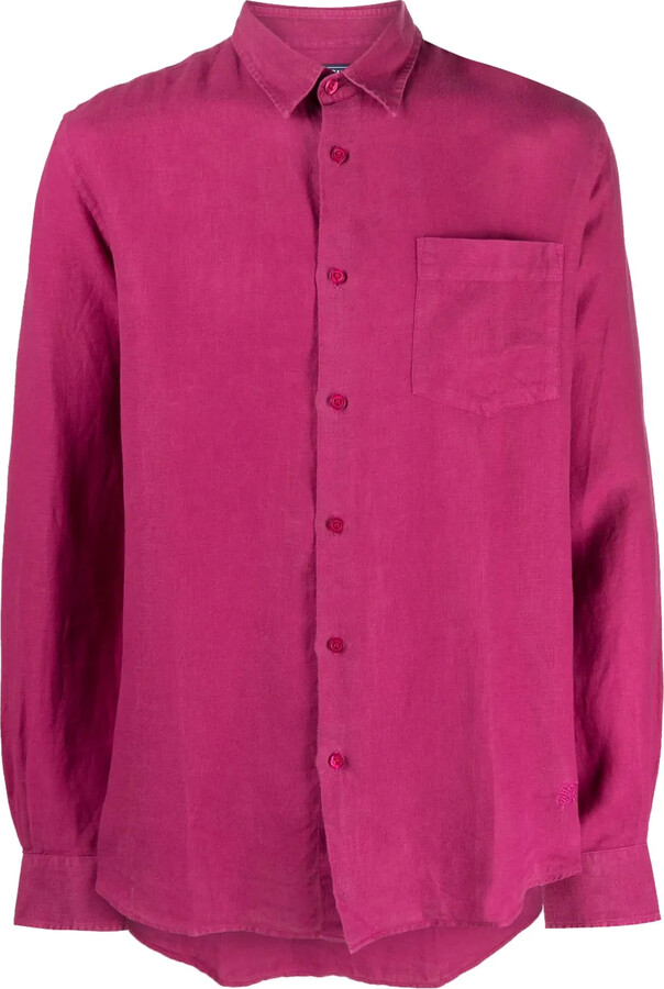 Vilebrequin Caroubis long-sleeved linen shirt