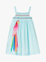 Thumbnail for your product : Boden Kids' Parrot Applique Ticking Stripe Sun Dress, Blue