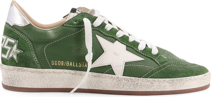 Golden Goose Ball-star Leather Sneakers With Embossed Iconic Detail