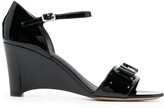 Thumbnail for your product : Ferragamo Viva patent leather wedge sandals