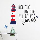 Thumbnail for your product : Little Sticker Boy Little Studio High Tide Low Tide At The Lighthouse Wall Decal