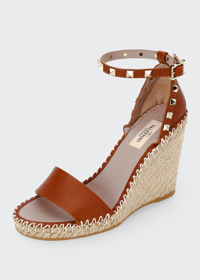 valentino rockstud wedge sandals