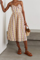 Thumbnail for your product : Agua by Agua Bendita Acacia Floral-print Linen Midi Dress