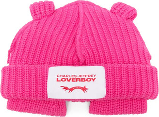 Charles Jeffrey Loverboy Pink Chunky Rabbit Beanie - ShopStyle Hats