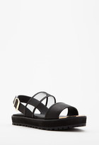 Thumbnail for your product : Forever 21 Mesh-Strap Flatform Sandals