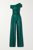 Asymmetric Sequined Stretch-jersey 