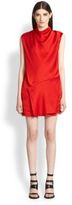 Thumbnail for your product : Helmut Lang Stretch Silk Draped Asymmetrical Dress