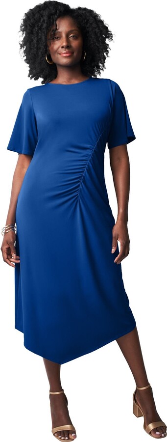 Jessica London Flutter Sleeve Midi Dress