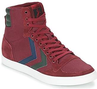 Hummel SLIMMER STADIL DUO CANVAS HIGH women's Shoes (High-top Trainers) in Red