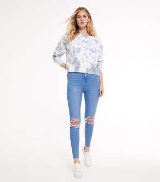 New Look Tall Bright Ripped High Waist Hallie Super Skinny Jeans