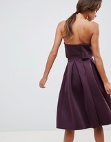 Thumbnail for your product : ASOS DESIGN bandeau crop top prom midi dress