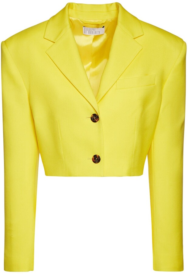 bright yellow blazer womens