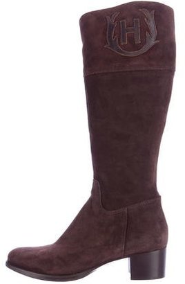 Hunter Suede Knee-High Boots