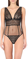 Thumbnail for your product : Mimi Holliday Penguin lace and mesh bodysuit