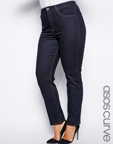 Thumbnail for your product : ASOS CURVE Exclusive Marney Straight Leg Jean in LA Indigo