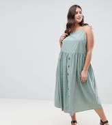 Thumbnail for your product : ASOS Curve Button Through Casual Cami Midi Smock Sundress