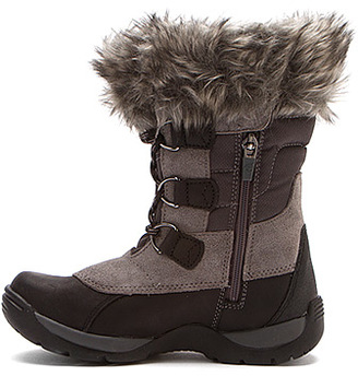 Timberland Girls' Blizzard Bliss Waterproof Snow Boot Black with Grey