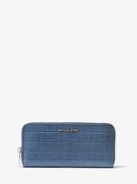 Thumbnail for your product : MICHAEL Michael Kors Mercer Crocodile-Embossed-Leather Continental Wallet