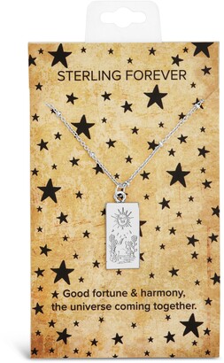 Sterling Forever Sun Pendant Necklace