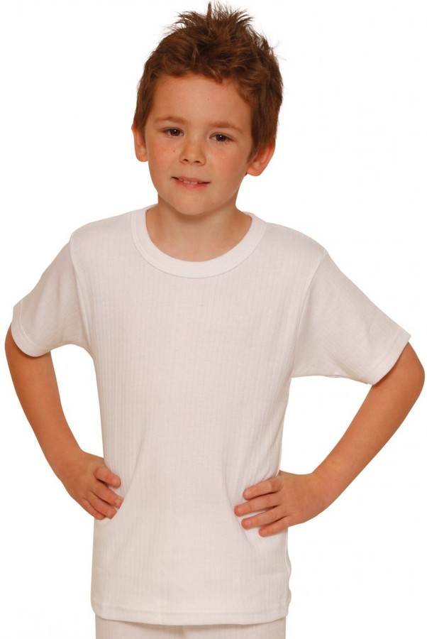 Children's Boys/Girls Thermal T-Shirt Grey Base Layer Vest 3-5 9-11 years 6-8 
