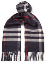 Thumbnail for your product : Burberry Fringed Checked Cashmere Scarf